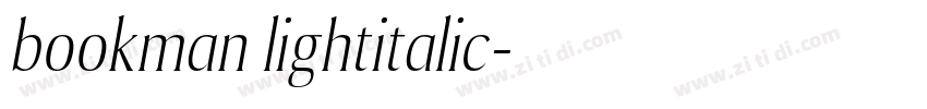 bookman lightitalic字体转换